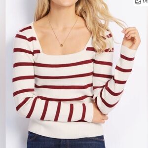 PINQUE Antigua Fitted Square Neck Sweater - S
